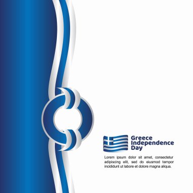 Yunanistan Bağımsızlık Günü Bayrak Vektör Şablonu Tasarım İllüstrasyon