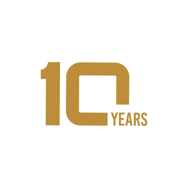 10 Jahre Jubiläum Vector Template Design Illustration — Stockvektor