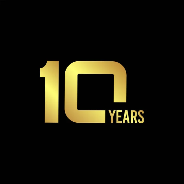 10周年記念ベクトルテンプレートデザインイラスト — ストックベクタ