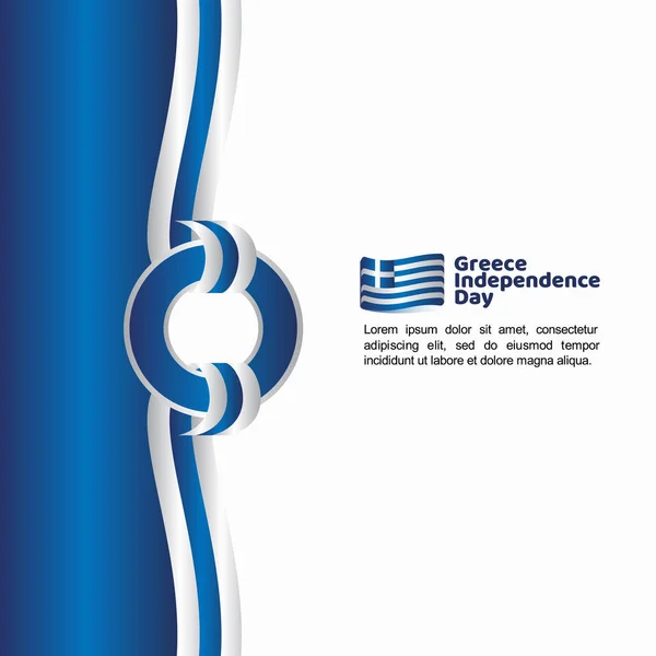 Griechenland Unabhängigkeit Tag Flagge Vektor Vorlage Design Illustration — Stockvektor