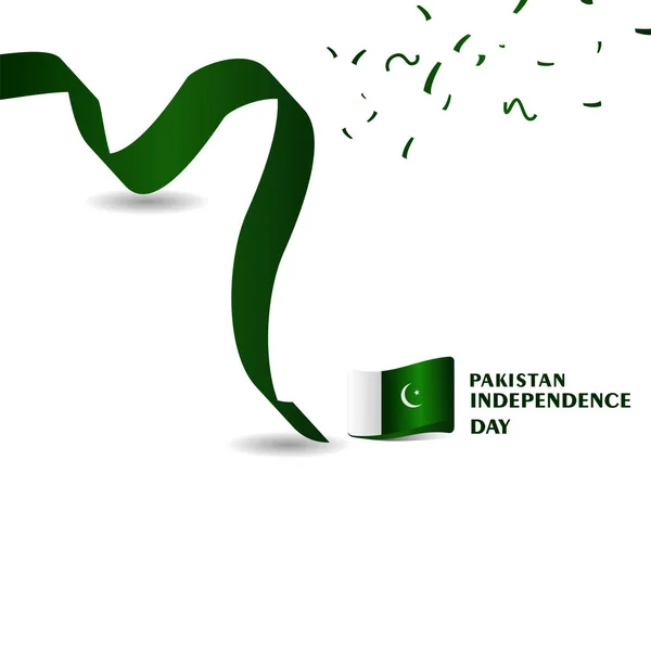 Pákistán návrh dne nezávislosti design šablony ilustrace — Stockový vektor