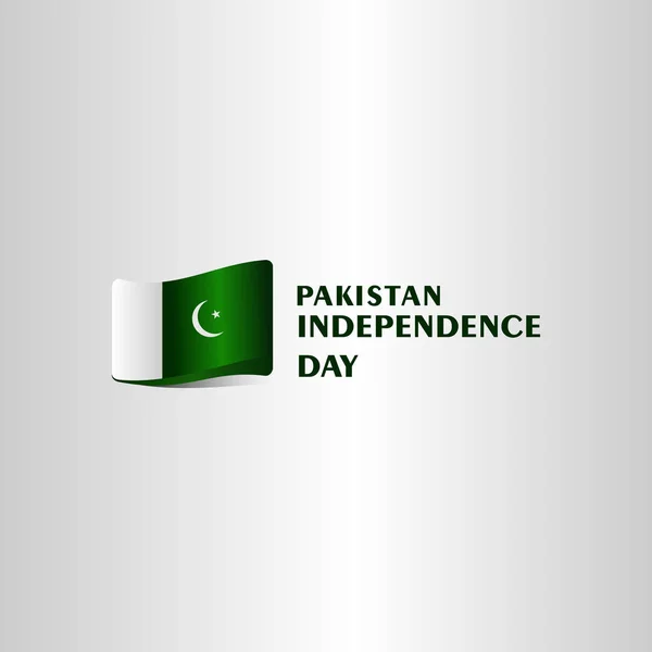 Pakistán independencia Día Vector Plantilla Diseño Ilustración — Archivo Imágenes Vectoriales