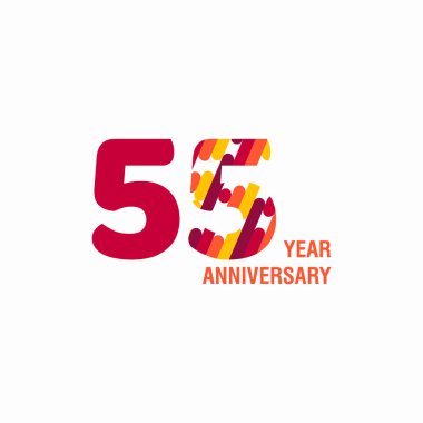 55 Yıl Dönümü Mor Vektör Şablonu Tasarım İllüstrasyon