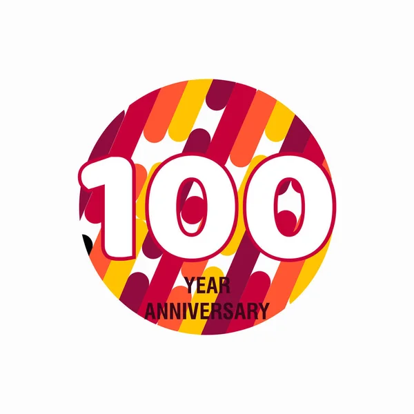 100 έτος επέτειος μωβ διανυσματικό πρότυπο σχεδίαση εικόνα — Διανυσματικό Αρχείο