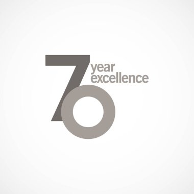 70 Yıl Yıldönümü Mükemmellik Vektör Şablon tasarım Illüstrasyon