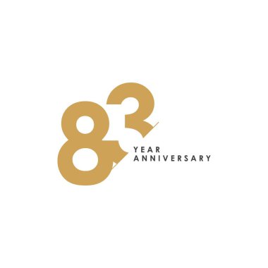 83 Yıl Yıldönümü Vektör Şablonu Çizimi