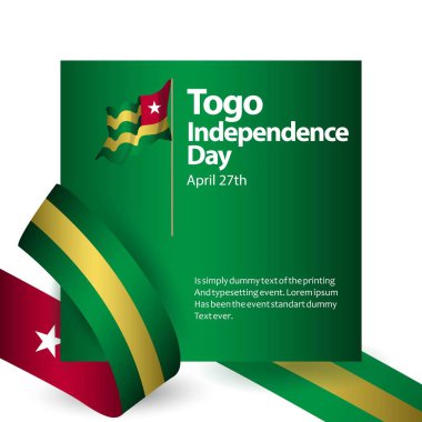 Togo Bağımsızlık Günü Vektör Şablontasarım İllüstrasyon