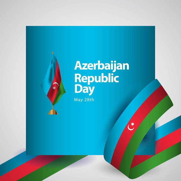 Иллюстрация векторного шаблона Дня Азербайджанской Республики
