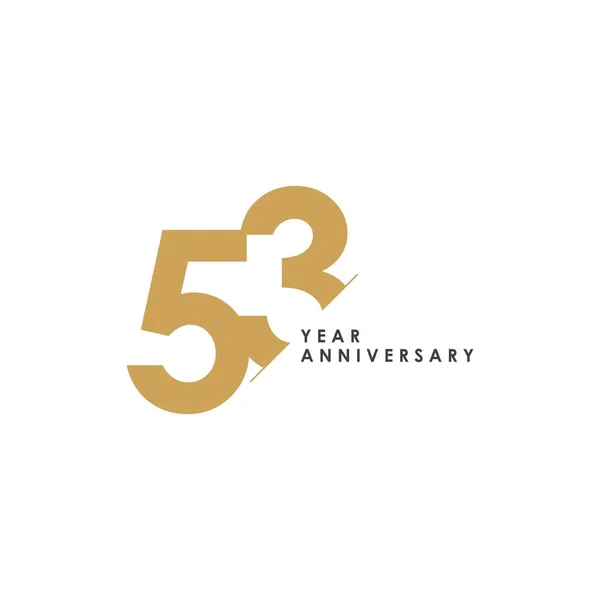 53 Επέτειος Έτος Διάνυσμα Πρότυπο Σχεδιασμός Εικονογράφηση — Διανυσματικό Αρχείο