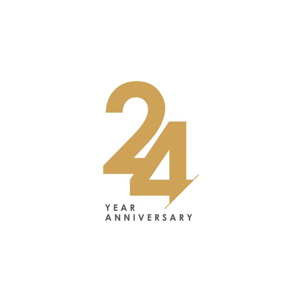 24 Year Anniversary Vector Template Design Illustration