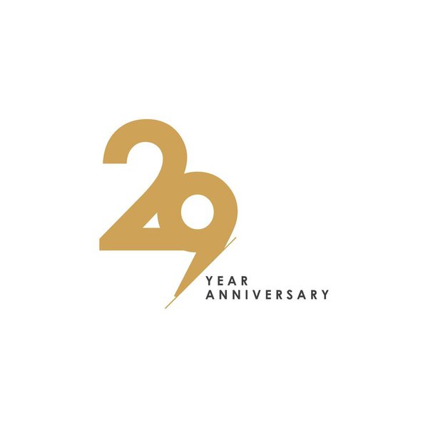 29 Year Anniversary Vector Template Design Illustration