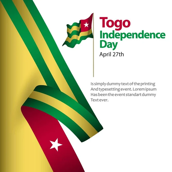 Togo Independência Dia Vector Modelo Design Ilustração — Vetor de Stock