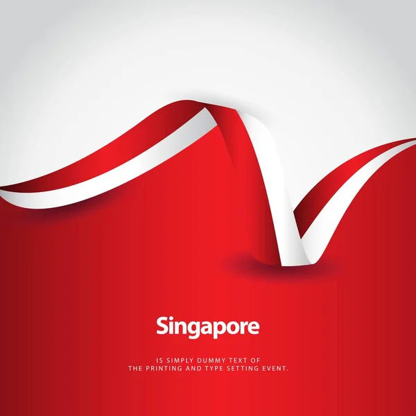 Dia Nacional de Singapura Modelo de Vetor Ilustração Design — Vetor de Stock