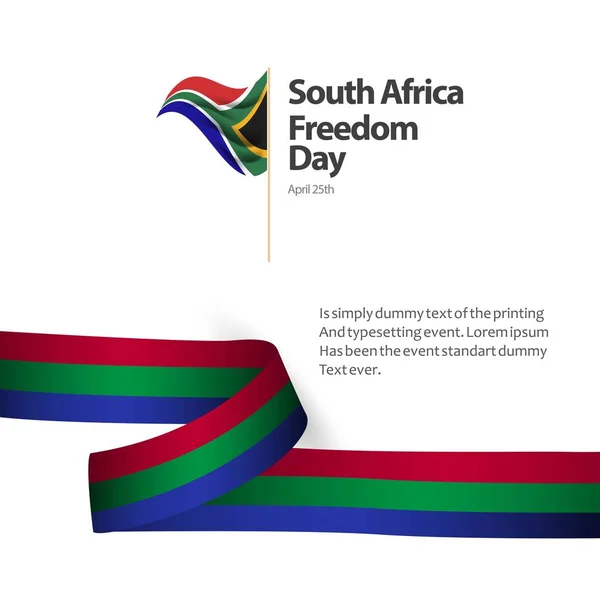 Modèle vectoriel de drapeau de la Journée de la liberté en Afrique du Sud Illustration — Image vectorielle