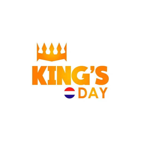 Happy King's Day vector sjabloonontwerp illustratie — Stockvector