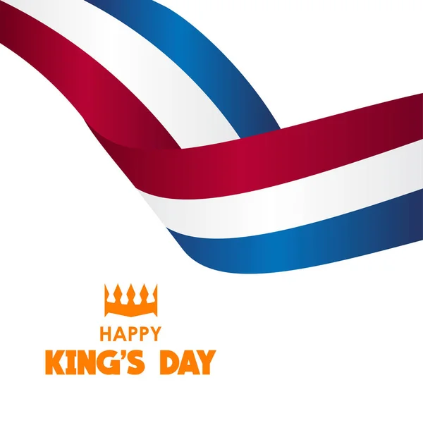 Happy King's Day vector sjabloonontwerp illustratie — Stockvector