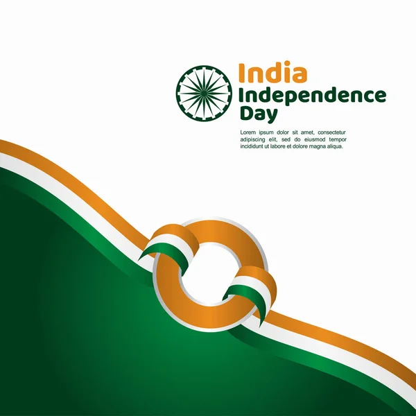 India Independence Day vector sjabloonontwerp illustratie — Stockvector