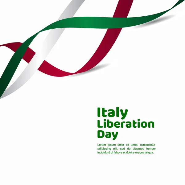 Italy Liberation Day Vector Template Design Illustration — Stock Vector