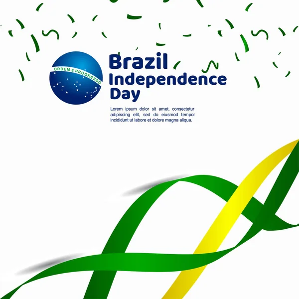 Brasil Independence Day Vector Template Design Illustration —  Vetores de Stock