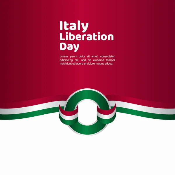 Italia Festa della Liberazione Modello Vettoriale Illustrazione del Design — Vettoriale Stock