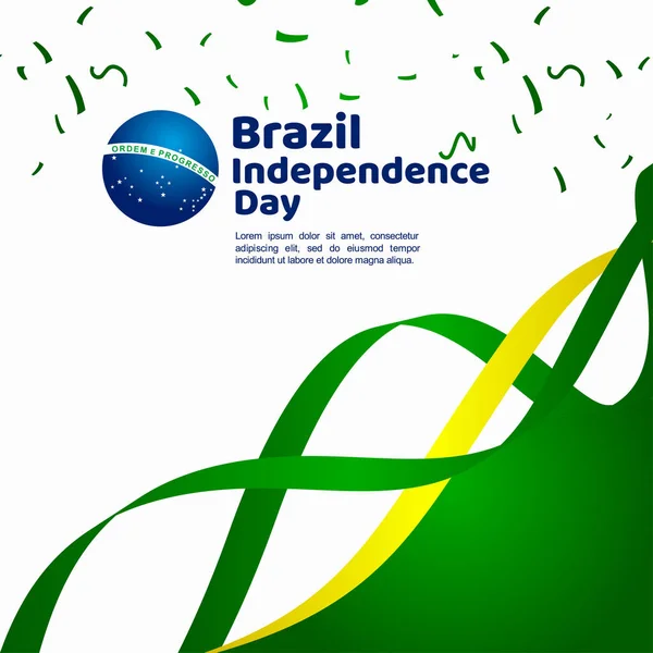 ブラジル独立記念日ベクトルテンプレートデザインイラスト — ストックベクタ