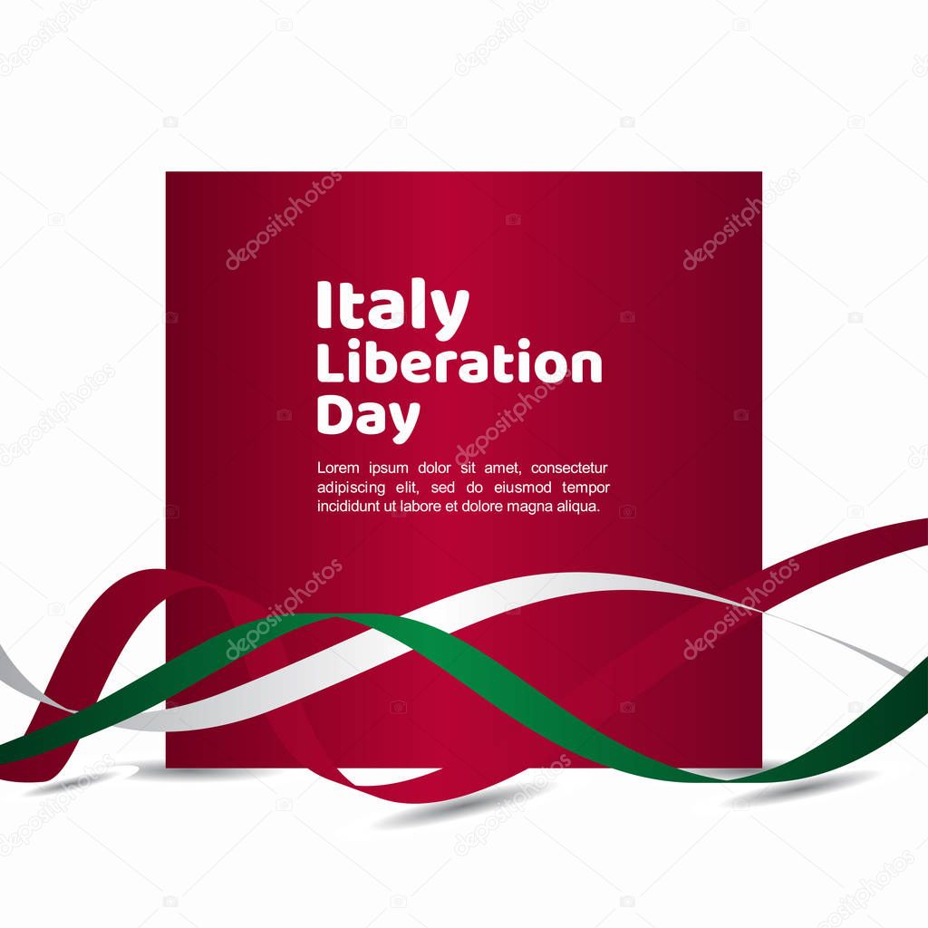 Italy Liberation Day Vector Template Design Illustration