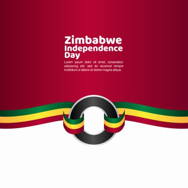 Zimbabwe Bağımsızlık Günü Vektör Şablon Tasarımı Çizimi