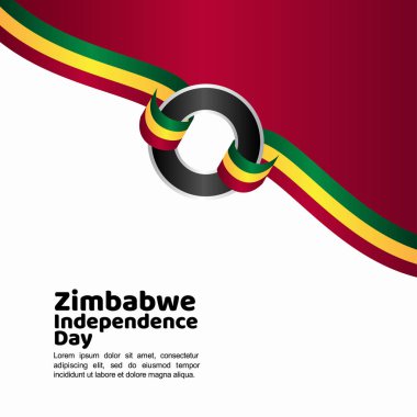 Zimbabwe Bağımsızlık Günü Vektör Şablon Tasarımı Çizimi