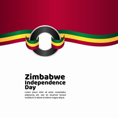 Zimbabwe Bağımsızlık Günü Vektör Şablon Tasarımı Çizimi