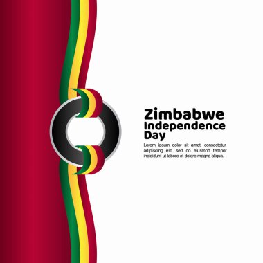 Zimbabwe Bağımsızlık Günü Vektör Şablon Tasarımı Çizimi