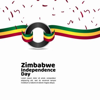 Zimbabwe Bağımsızlık Günü Vektör Şablon Tasarımı Çizimi