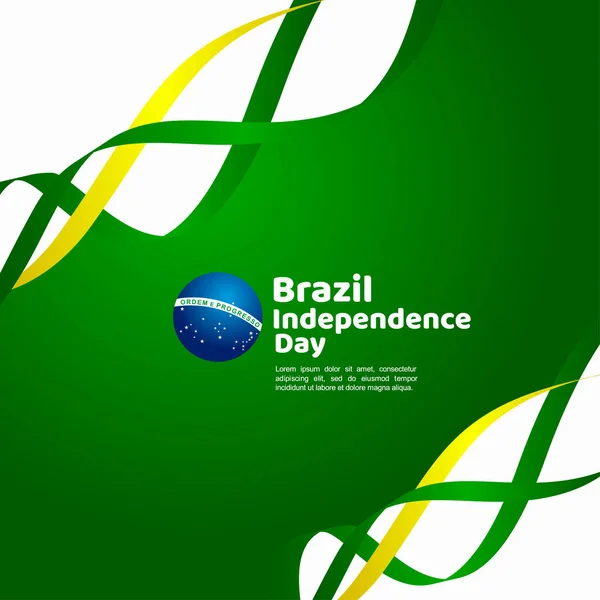 Brazilië Independence Day vector sjabloonontwerp illustratie — Stockvector