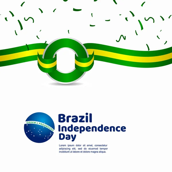 Brasil Independence Day Vector Template Design Illustration —  Vetores de Stock