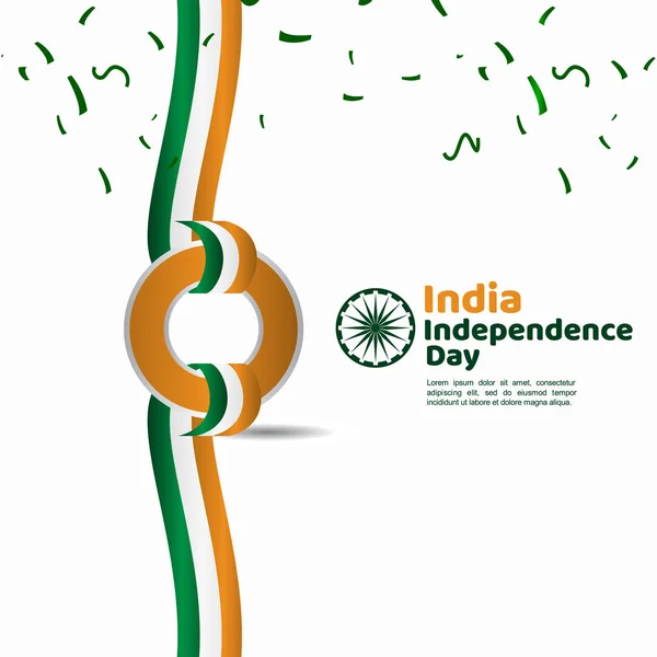 Иллюстрация векторного шаблона Дня независимости Индии — стоковый вектор