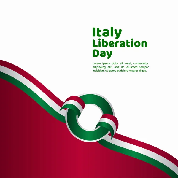Italië Bevrijdings dag vector sjabloonontwerp illustratie — Stockvector