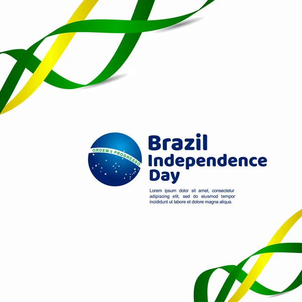 Brazilië Independence Day vector sjabloonontwerp illustratie — Stockvector