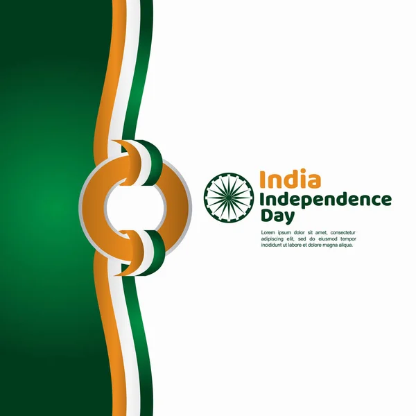 India Independence Day vector sjabloonontwerp illustratie — Stockvector