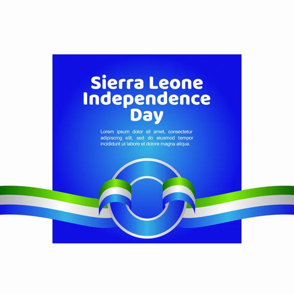 Sierra Leone självständighetsdagen vektor mall design illustration — Stock vektor
