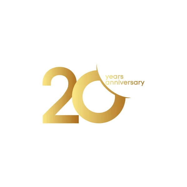 20 Anos Anniversary Vector Template Design Ilustração —  Vetores de Stock