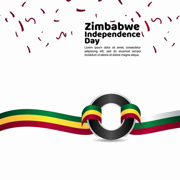 Modèle vectoriel du Jour de l'indépendance du Zimbabwe Illustration de conception — Image vectorielle