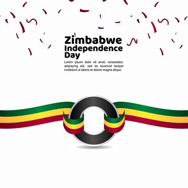 Zimbabwe Independence Day Vector Template Design Illustration — 스톡 벡터