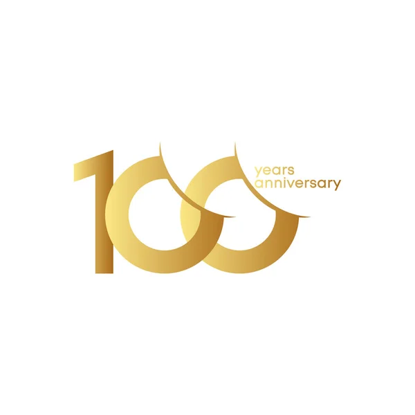 100 Years Anniversary Vector Template Design Illustration — Stock Vector