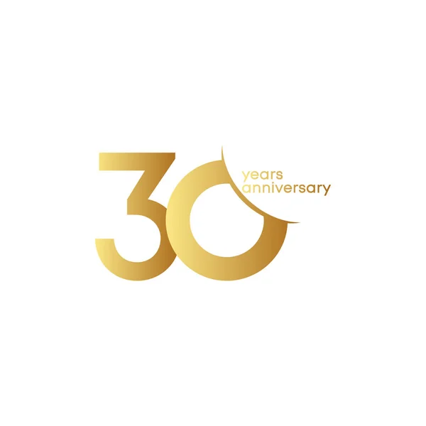 30 Years Anniversary Vector Template Design Illustration — Stock Vector