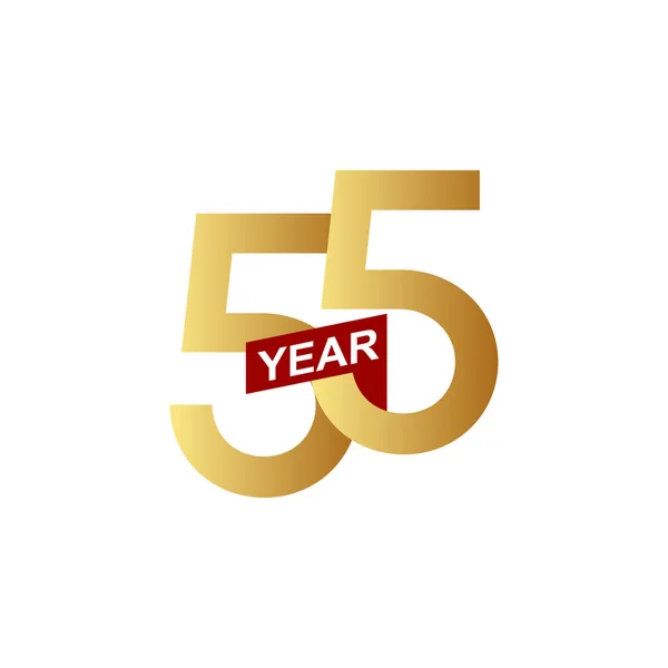 55 Yıl Yıldönümü Vektör Şablontasarım İllüstrasyon — Stok Vektör