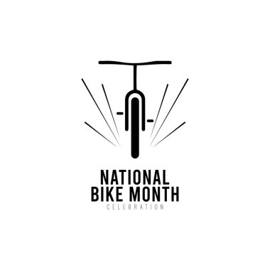 Ulusal Bisiklet Ay Vektör Şablon tasarım İllüstrasyon