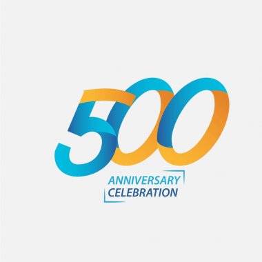 500 Yıl Dönümü Kutlama Vektör Şablonu Tasarım İllüstrasyon