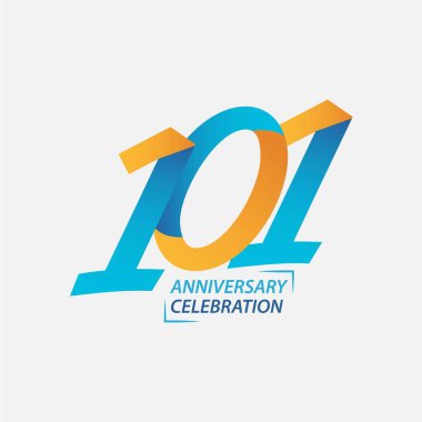 101 Year Anniversary Celebration Vector Template Design Illustration clipart