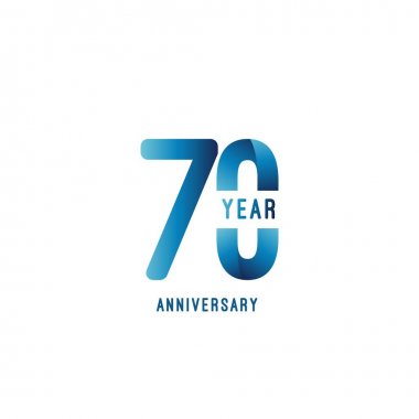 70 Yıl Yıldönümü Vektör Şablonu Tasarım Çizimi