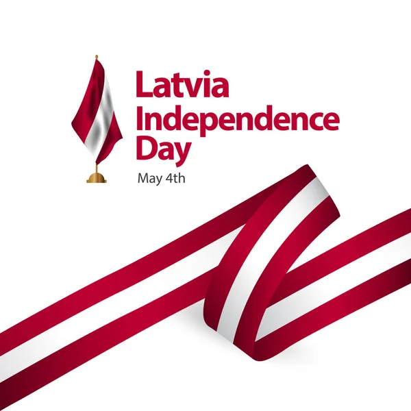 Latvia Independence Day Vector Template Design Illustration — Stock Vector