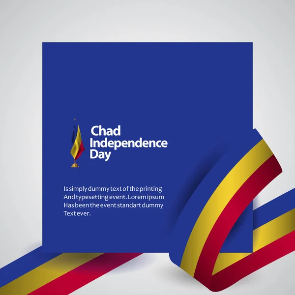 Illustration vectorielle de conception de modèle de jour de l'indépendance du Tchad — Image vectorielle
